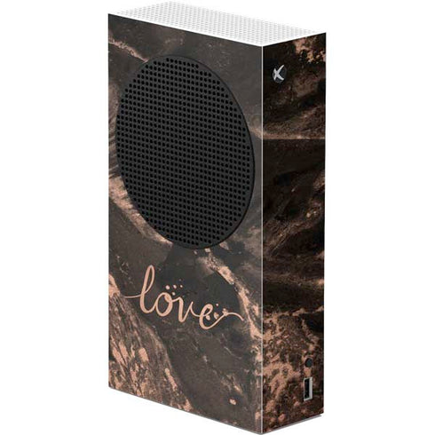 Love Rose Gold Black Xbox Series S Console Skin